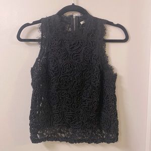 Zara trafaluc black laced crop tank
